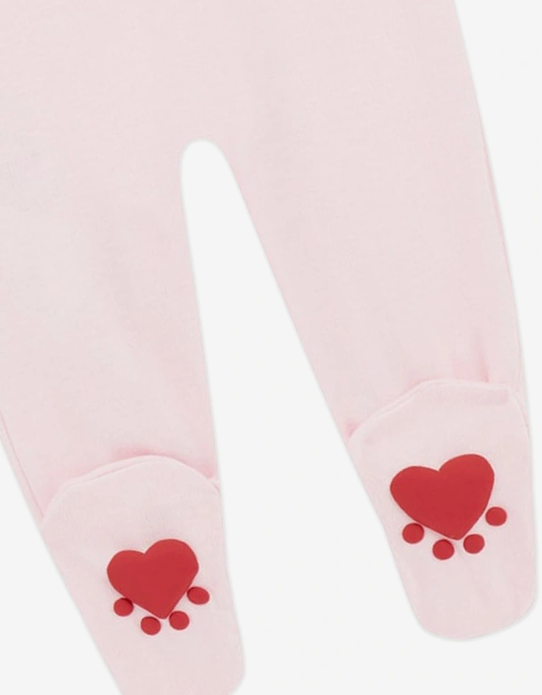 Baby Girls Teddy Bear Babygrow in Pink