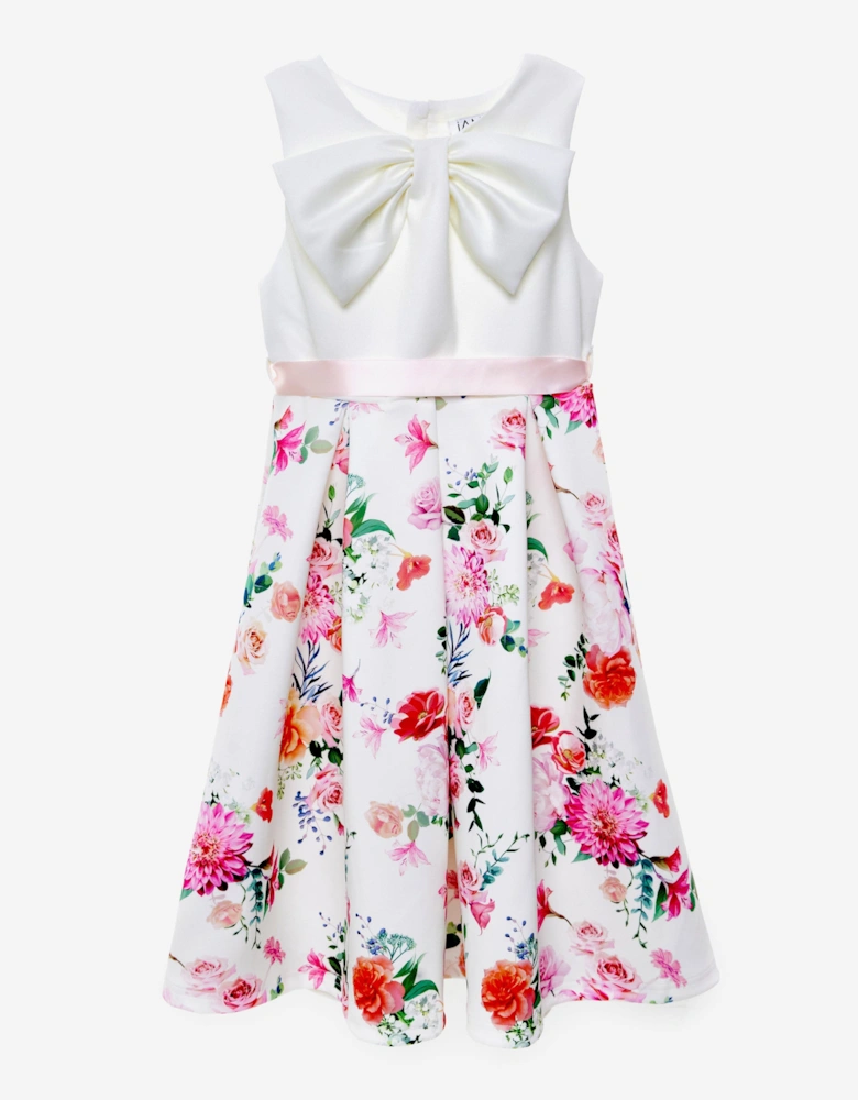 Girls Botanical Beauty Dress in White