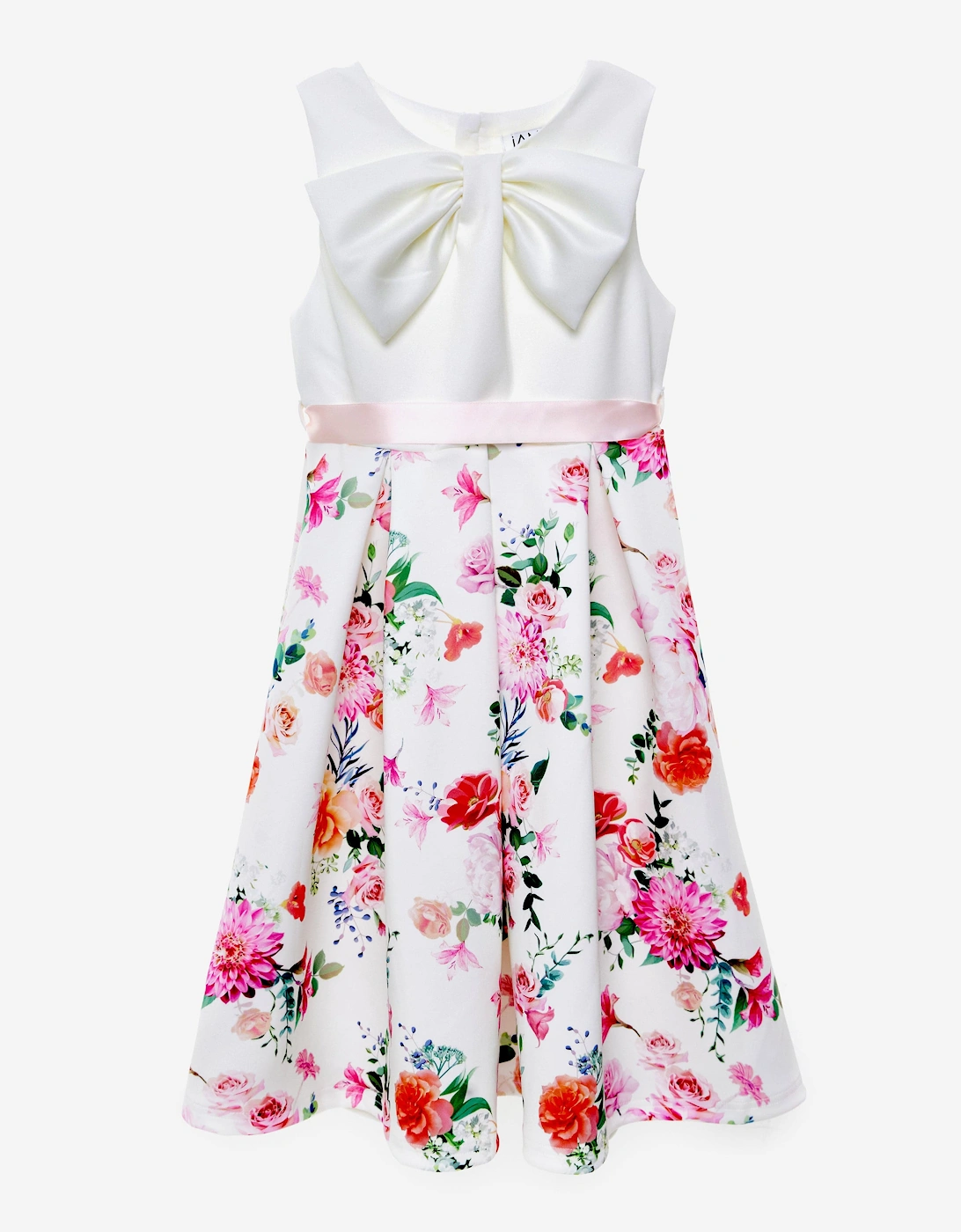 Girls Botanical Beauty Dress in White, 5 of 4