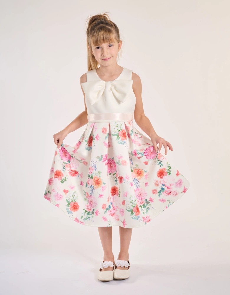 Girls Botanical Beauty Dress in White