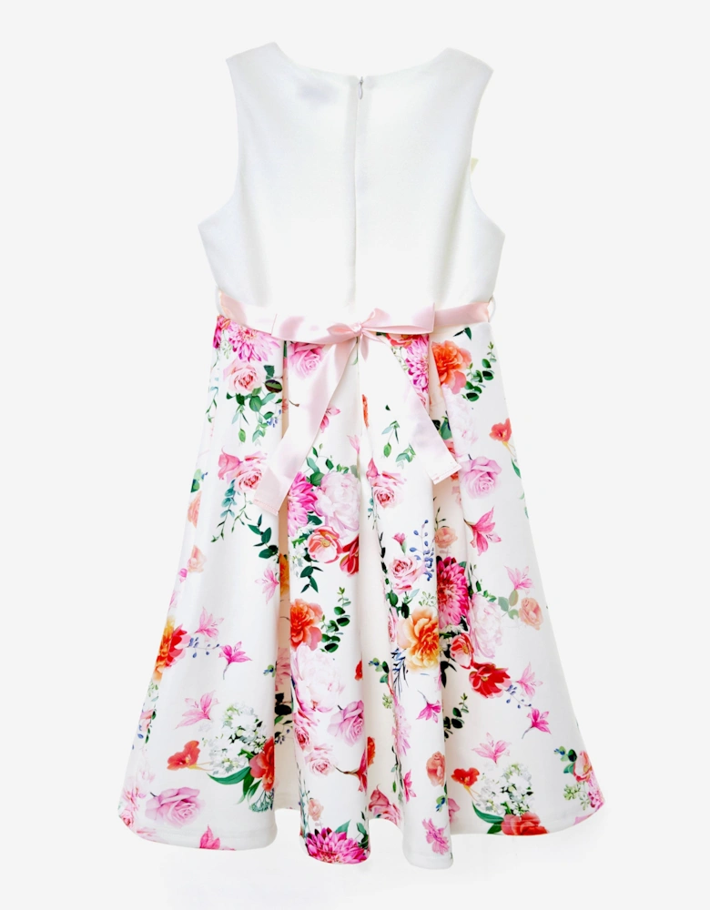 Girls Botanical Beauty Dress in White