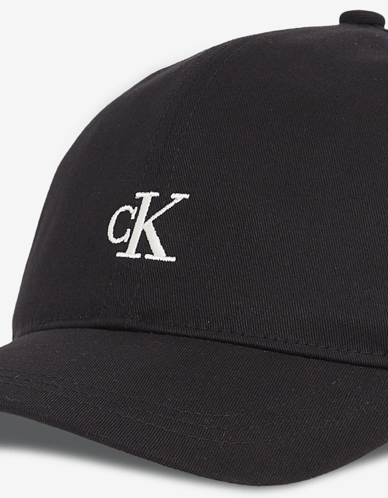 Kids Monogram Baseball Cap in Black