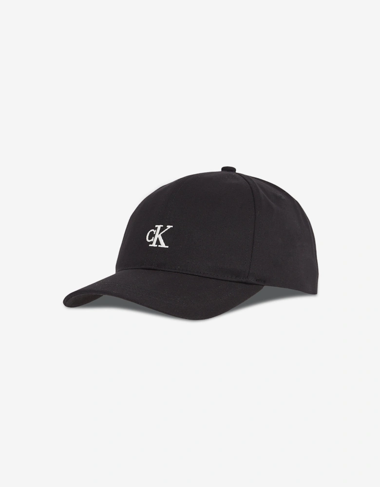 Kids Monogram Baseball Cap in Black