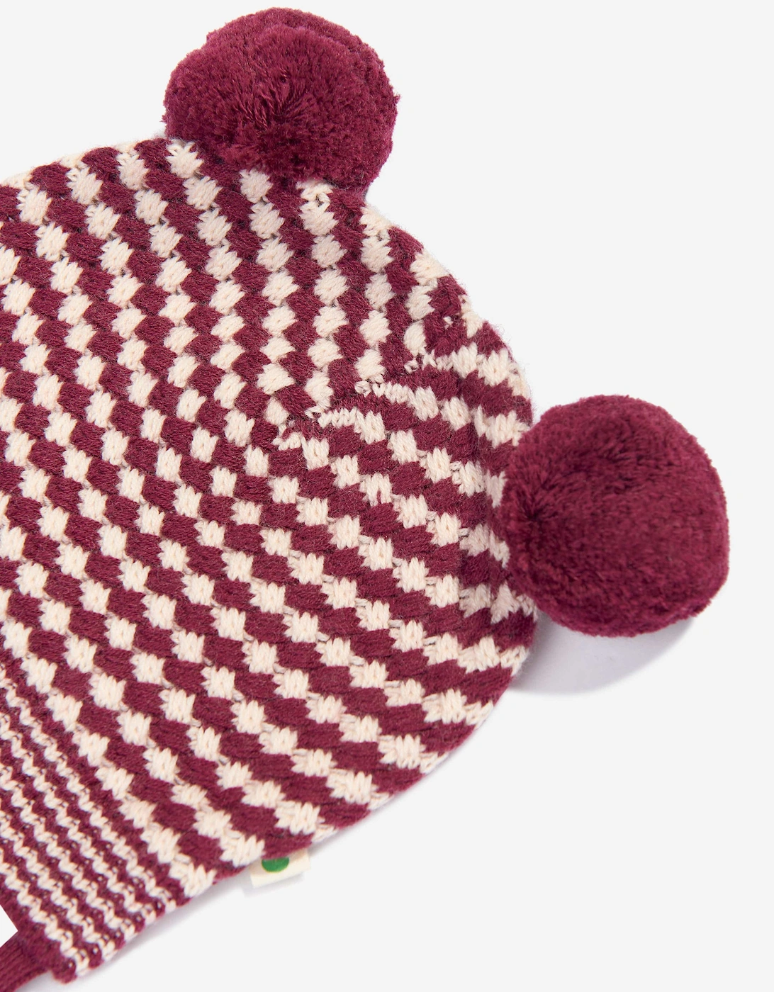 Baby Girls Hazel Chunky Checker Hat in Berry