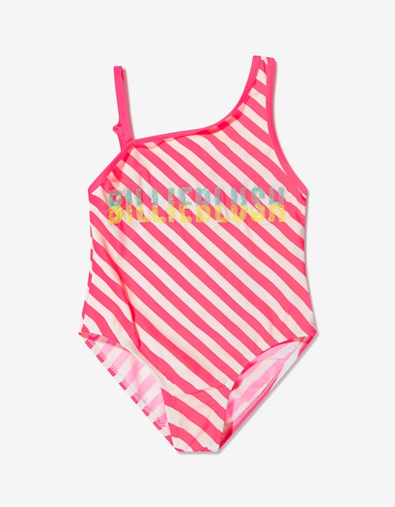 Billieblush Girls Swimsuit With 2 Scruchies in Pink