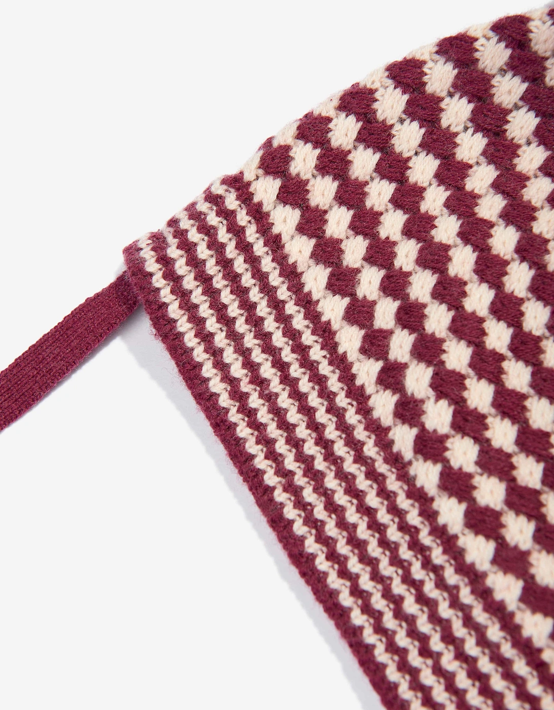 Baby Girls Hazel Chunky Checker Hat in Berry