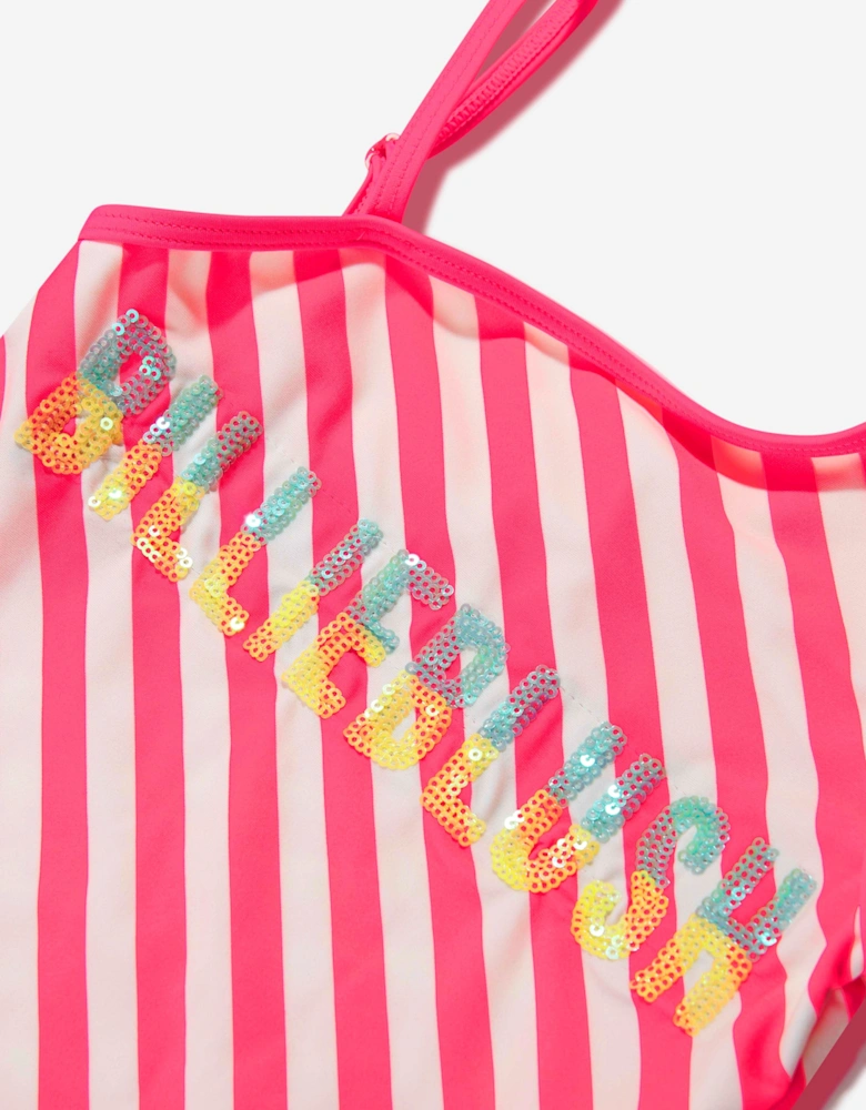 Billieblush Girls Swimsuit With 2 Scruchies in Pink
