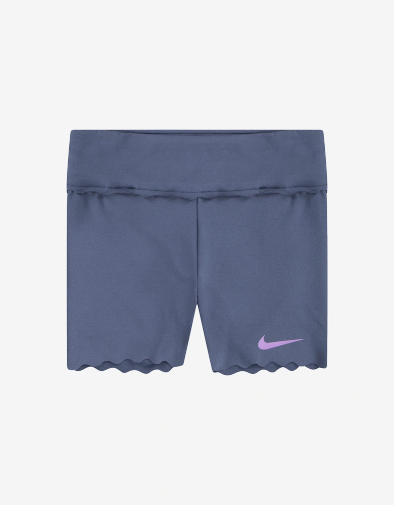 Girls Swoosh Motion Short Set in Blue