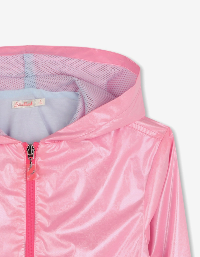 Billieblush Girls Hooded Windbreaker in Pink