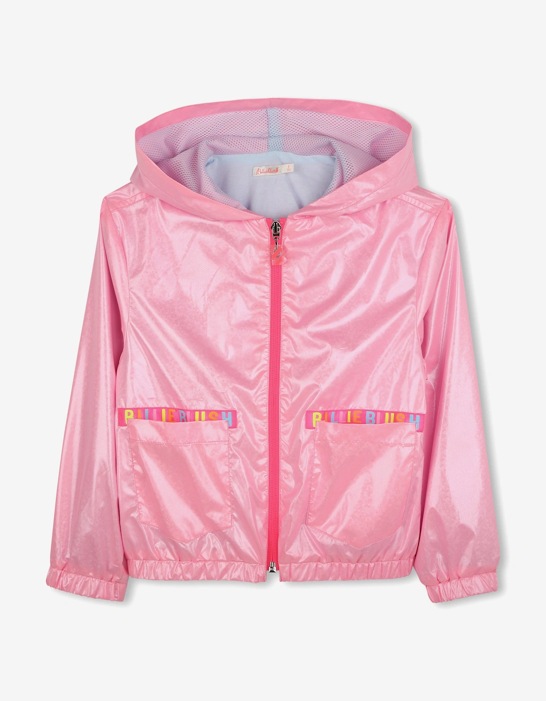 Billieblush Girls Hooded Windbreaker in Pink, 5 of 4