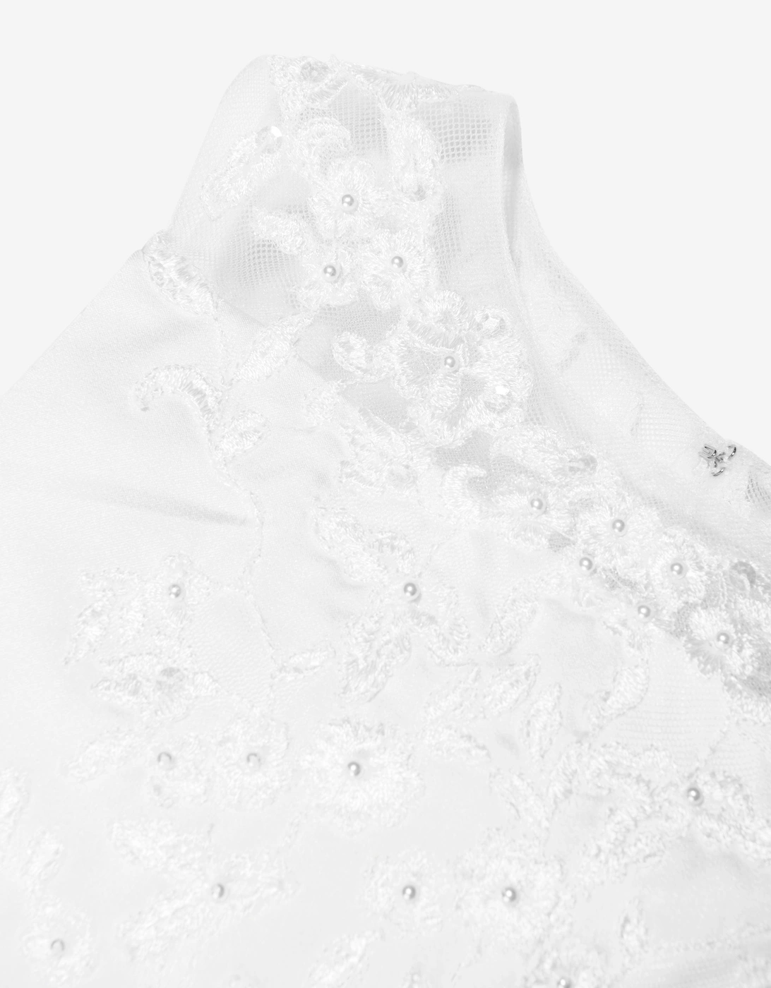 Girls Ceremonial Ballerina Length Dress in White