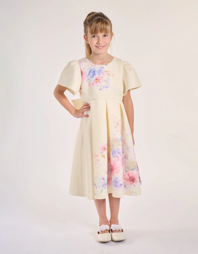 Girls Sunlight Serenade Dress in Yellow