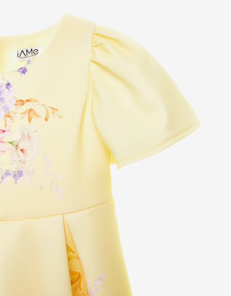 Girls Sunlight Serenade Dress in Yellow