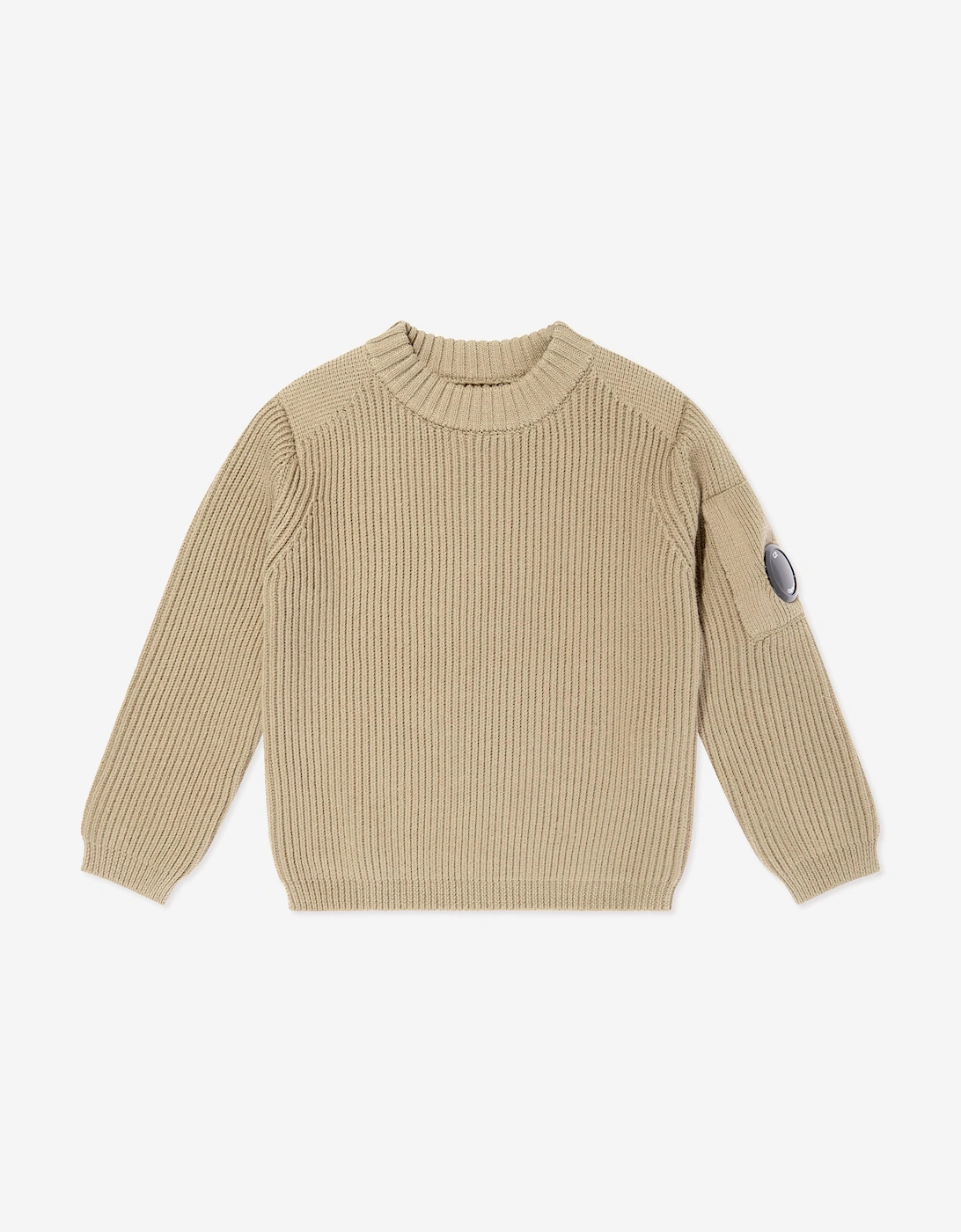 C.P. Company Boys Lens Jumper in Beige - Cream - Size: 4 years