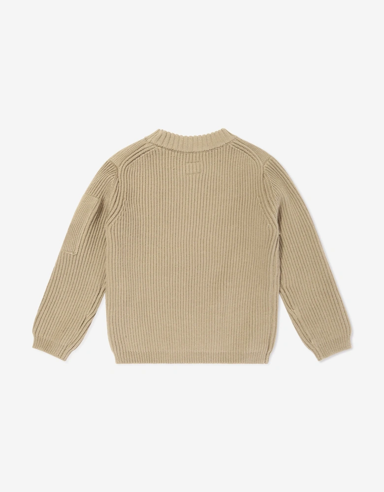 C.P. Company Boys Lens Jumper in Beige