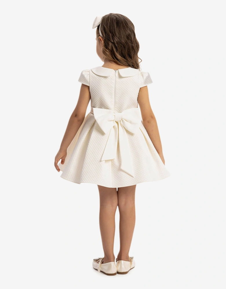 Baby Girls Dress with Headband in White
