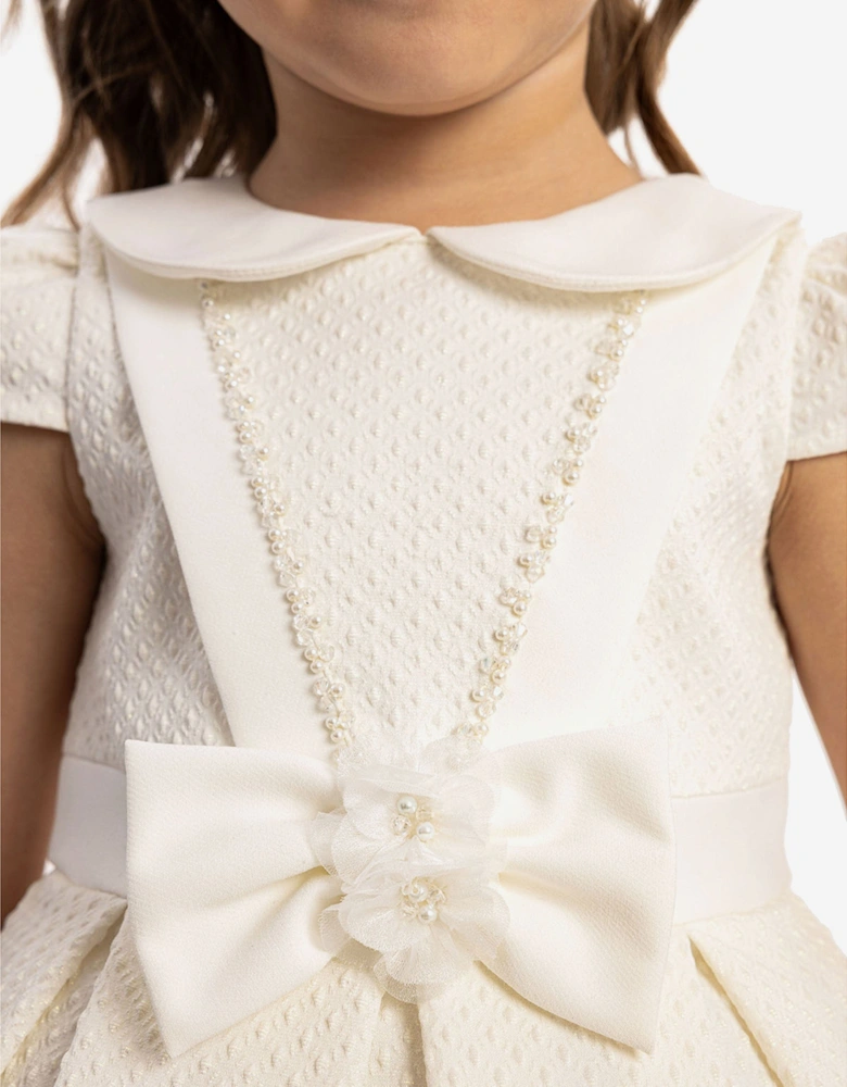Baby Girls Dress with Headband in White