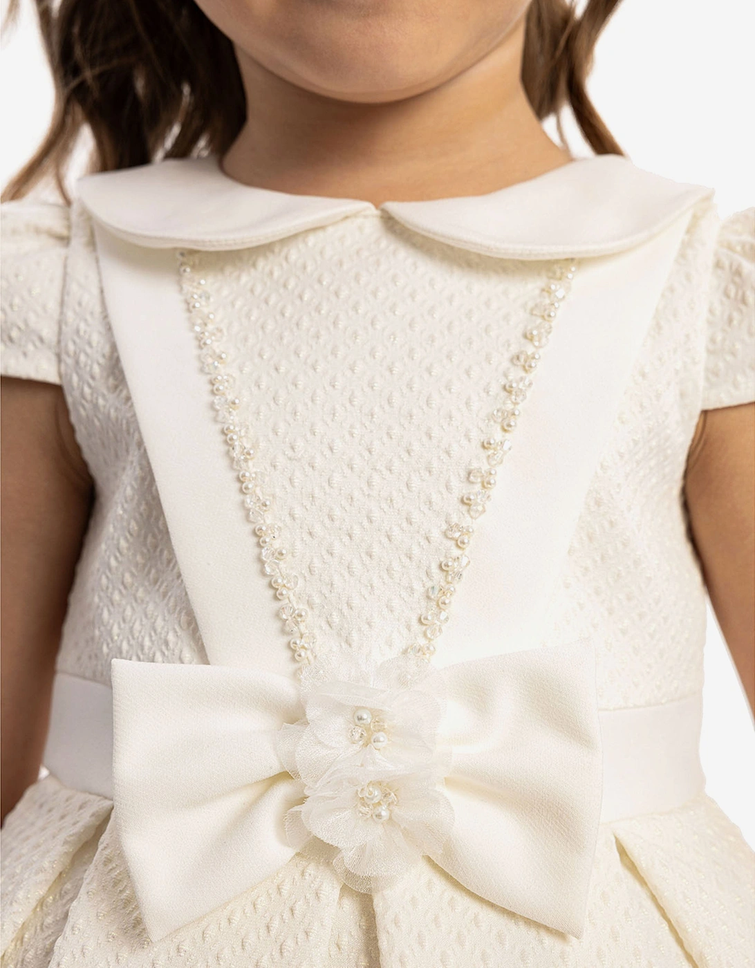 Baby Girls Dress with Headband in White