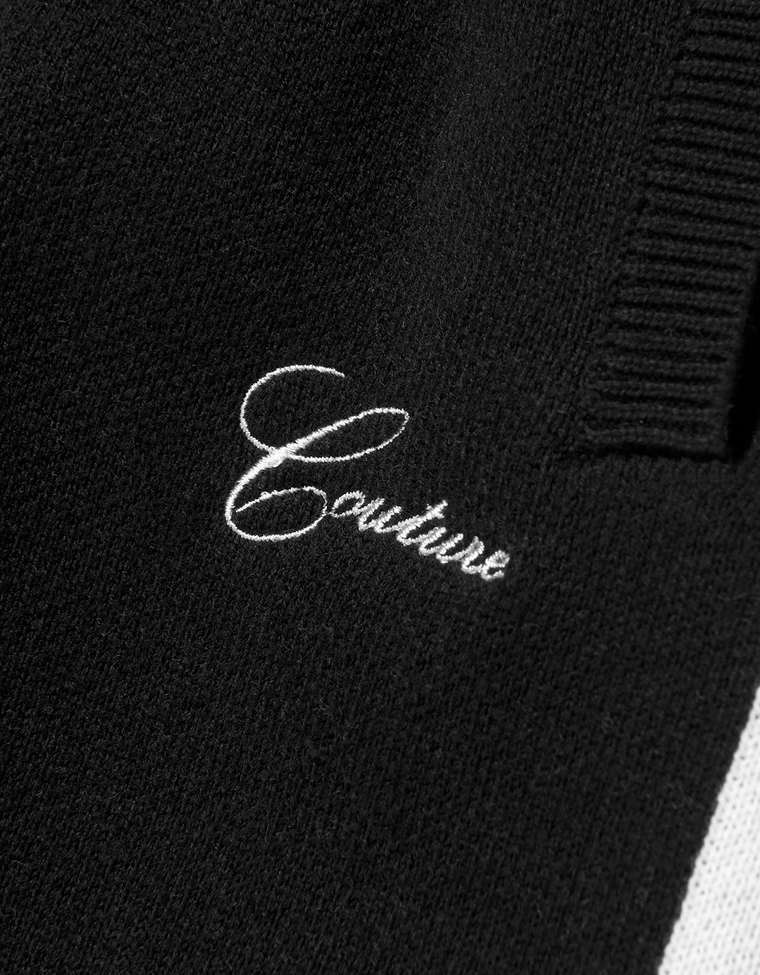 Kids Side Stripe Knitted Joggers in Black