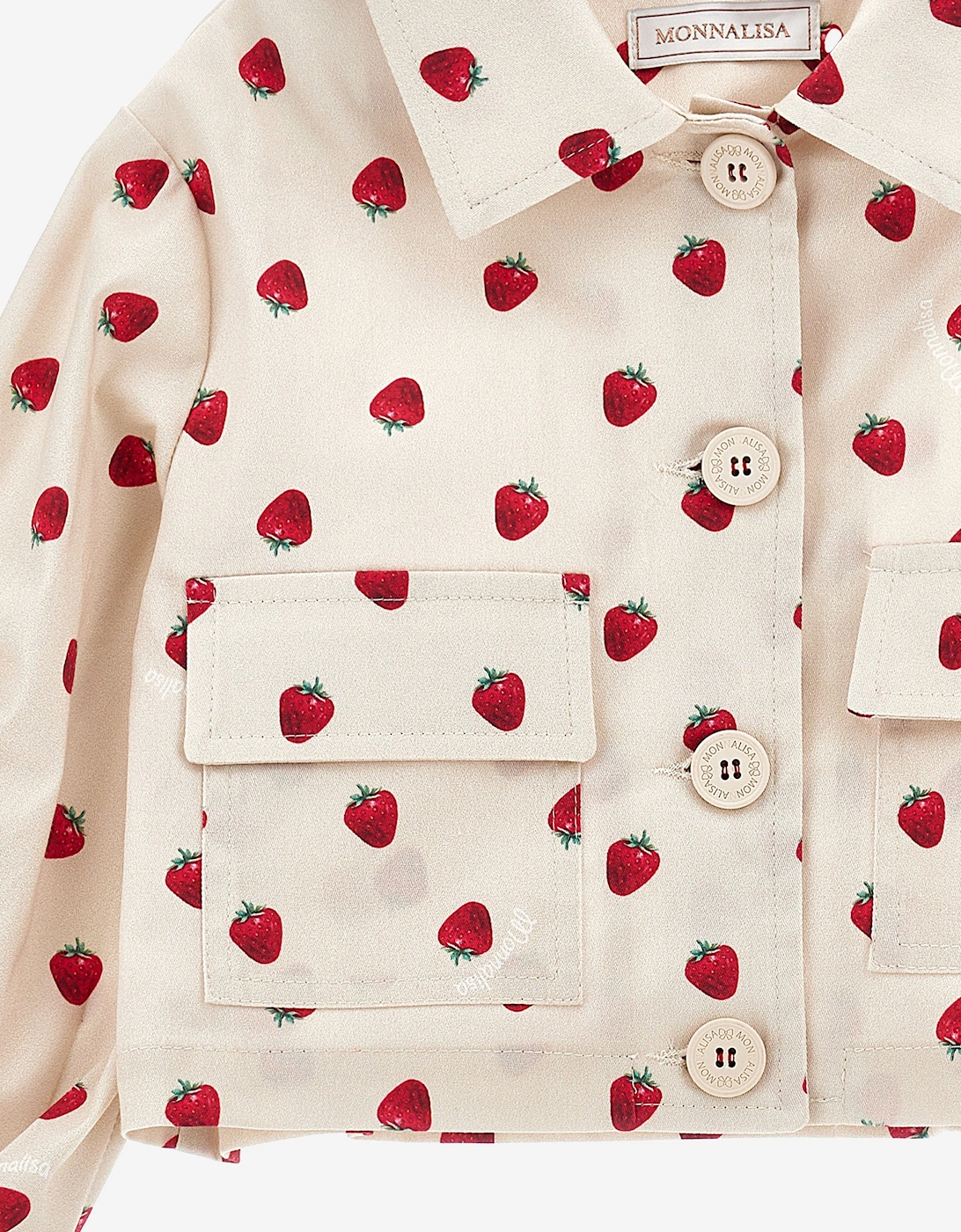 Girls Gabardine Jacket in Beige