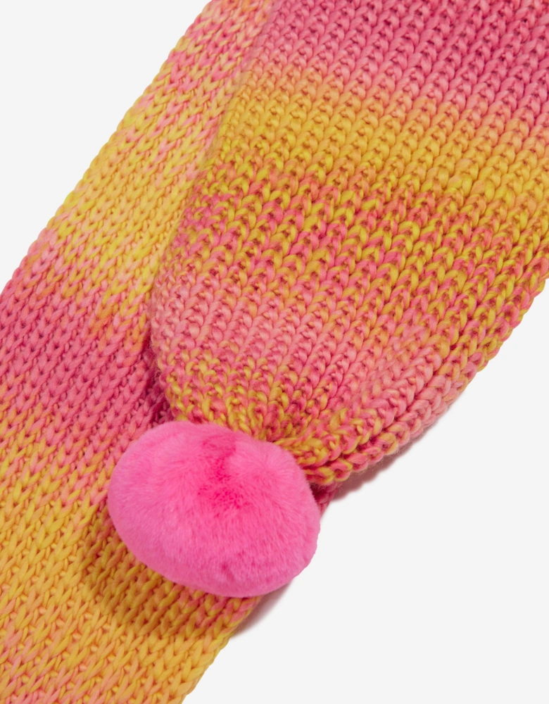 Billieblush Girls Knitted Pom Pom Scarf in Lilac