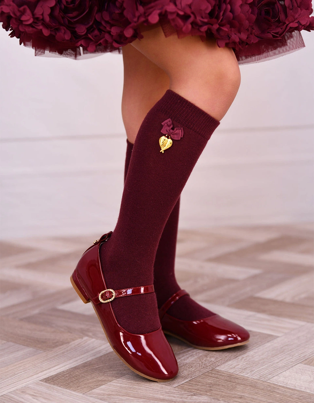 Angels Face Girls Esme Patent Shoes in Red