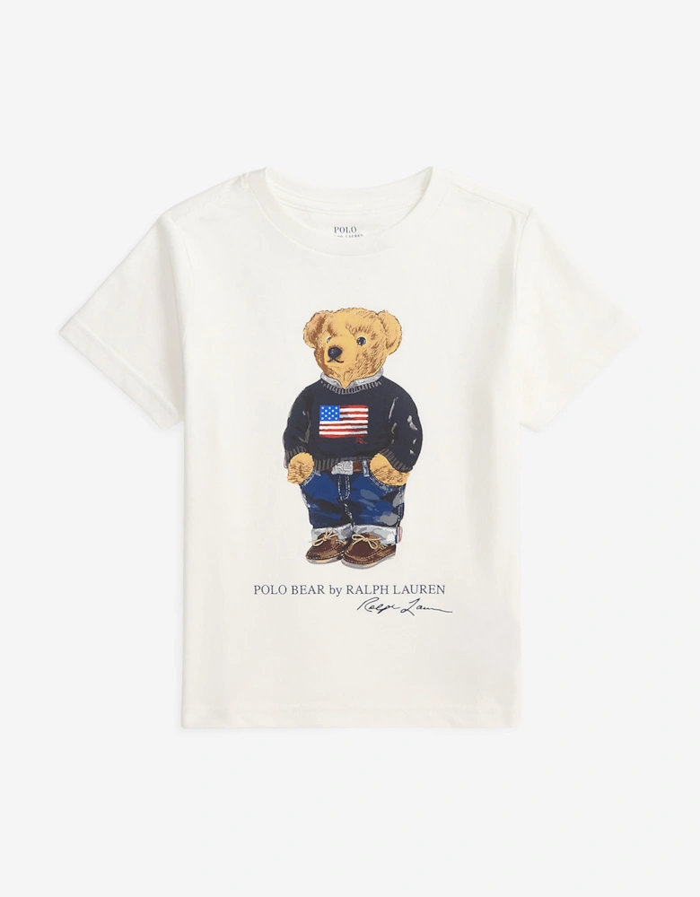 Boys Polo Bear T-Shirt in White