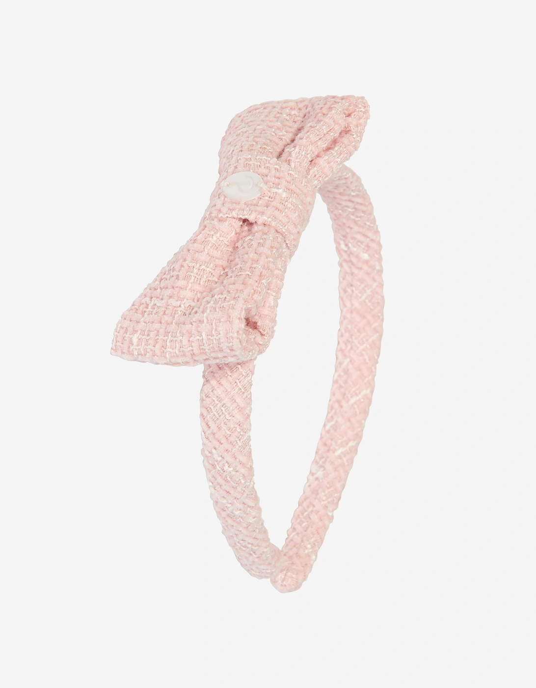 Girl's Patachou Girls Special Occasion Bow Headband in Pink - Size: ONE size,