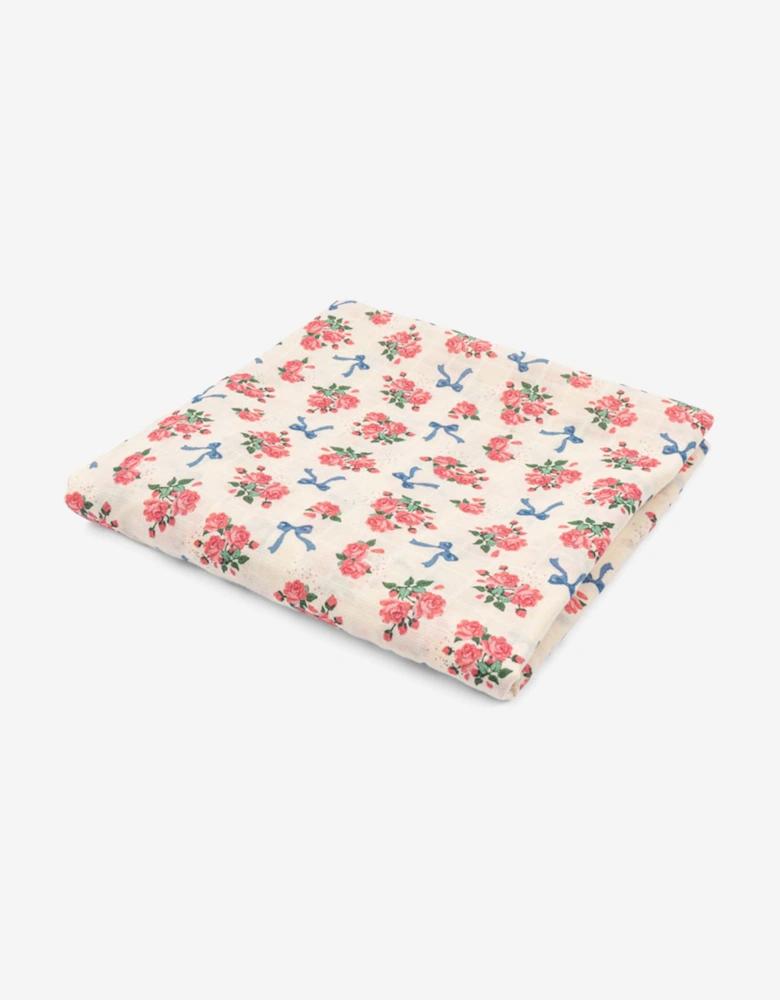 Baby Girls Bella Rosita Muslin Swadlle in Ivory (115cm)