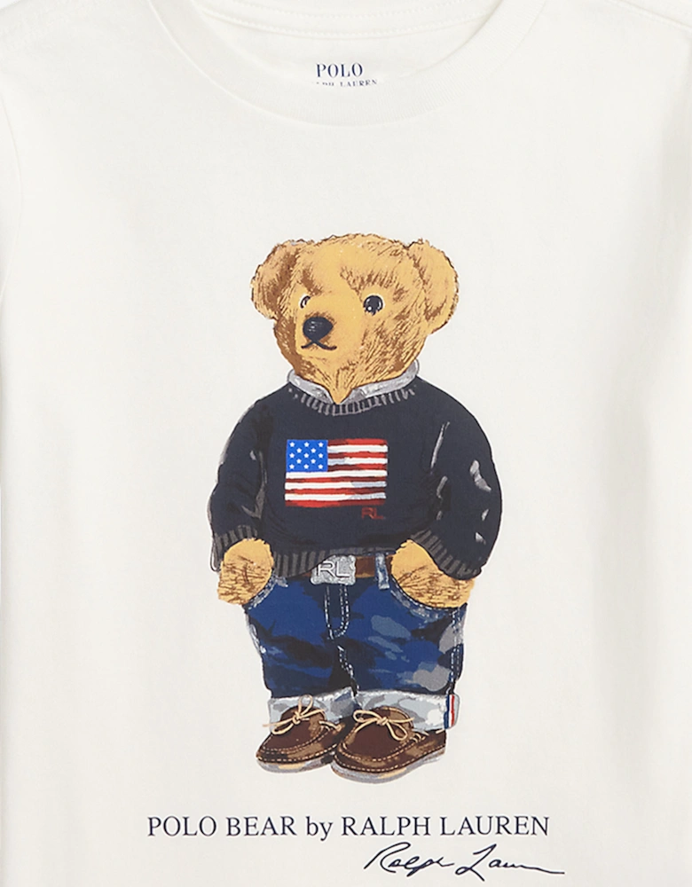 Boys Polo Bear T-Shirt in White
