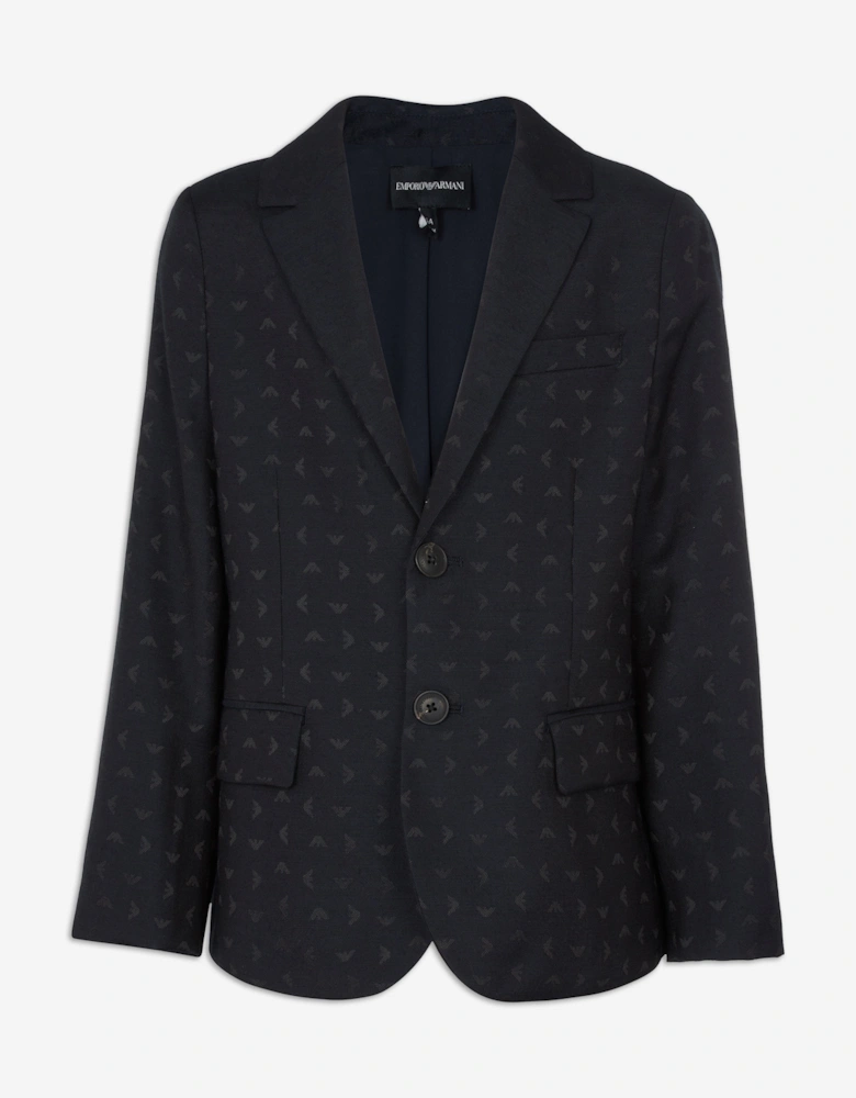 Boys Logo Blazer in Navy
