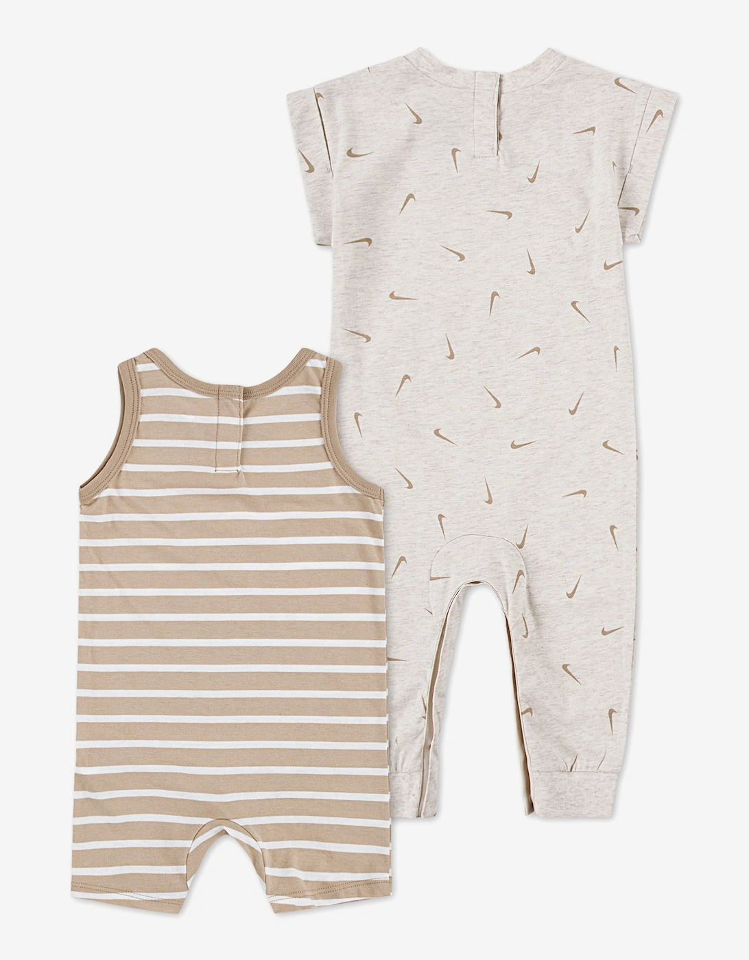 Baby Essentials 2 Pack Romper Set in Beige