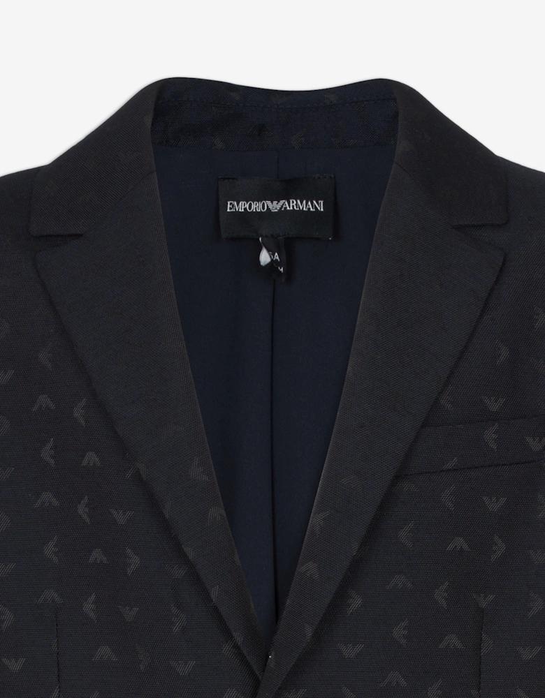 Boys Logo Blazer in Navy