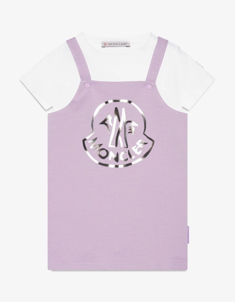 Enfant Baby Girls T-Shirt And Dress Set in Lilac