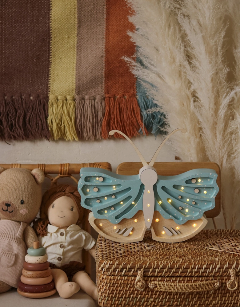 Butterfly Lamp in Blue (19x35x5.5 cm)