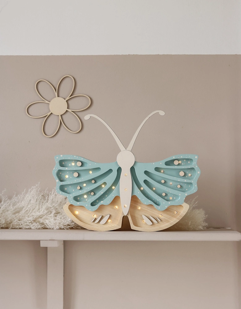 Butterfly Lamp in Blue (19x35x5.5 cm)