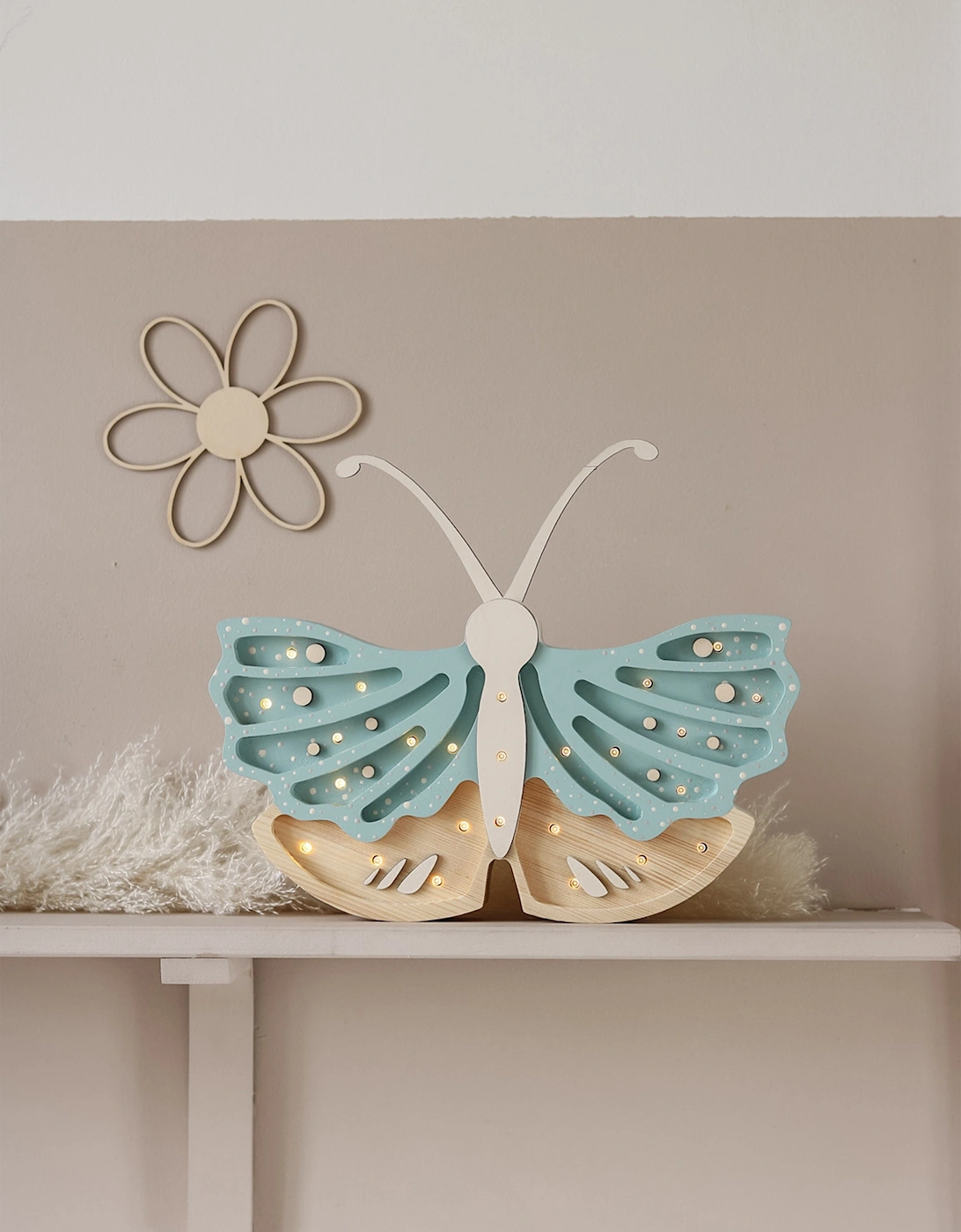 Butterfly Lamp in Blue (19x35x5.5 cm)