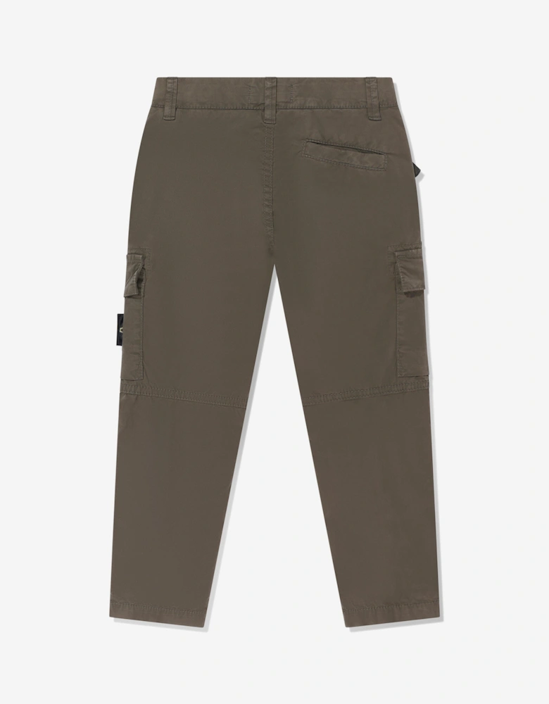 Boys Cargo Trousers in Green