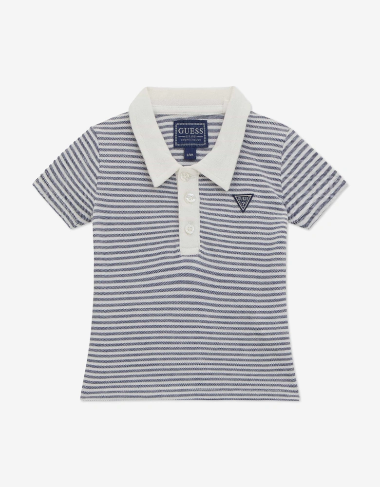 Baby Boys Polo Shirt and Short Set in Blue