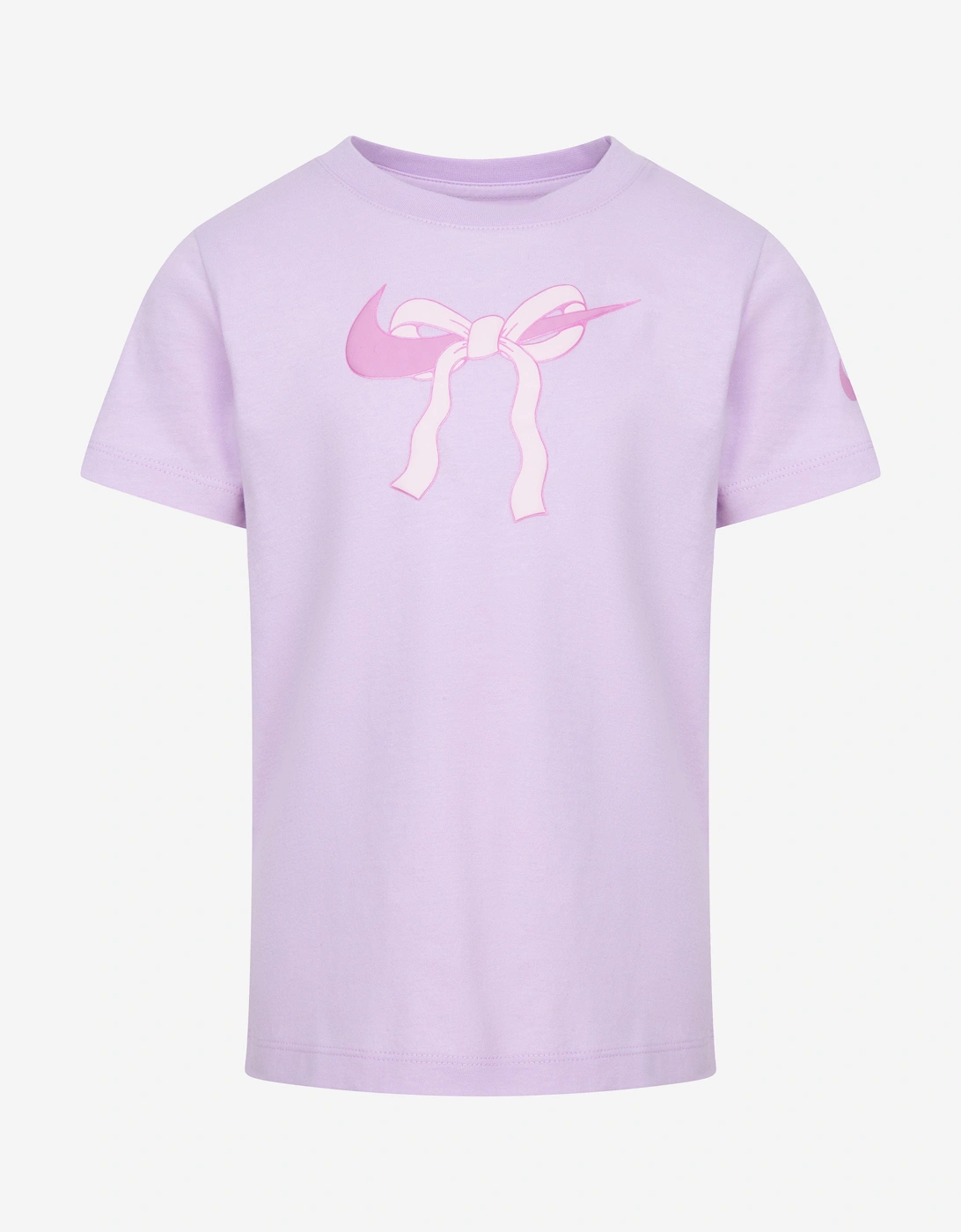 Girls Swoosh Ribbon T-Shirt in Purple, 5 of 4