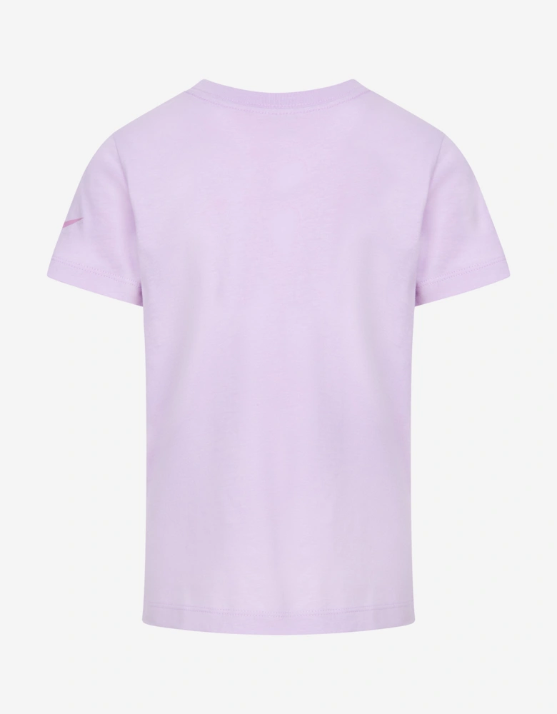 Girls Swoosh Ribbon T-Shirt in Purple