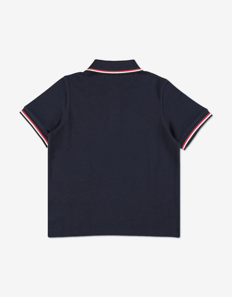 Boys Logo Polo Shirt in Navy