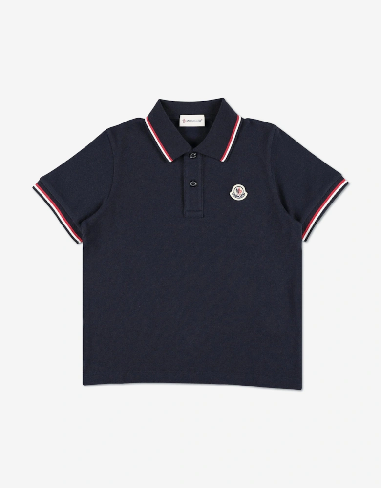 Boys Logo Polo Shirt in Navy