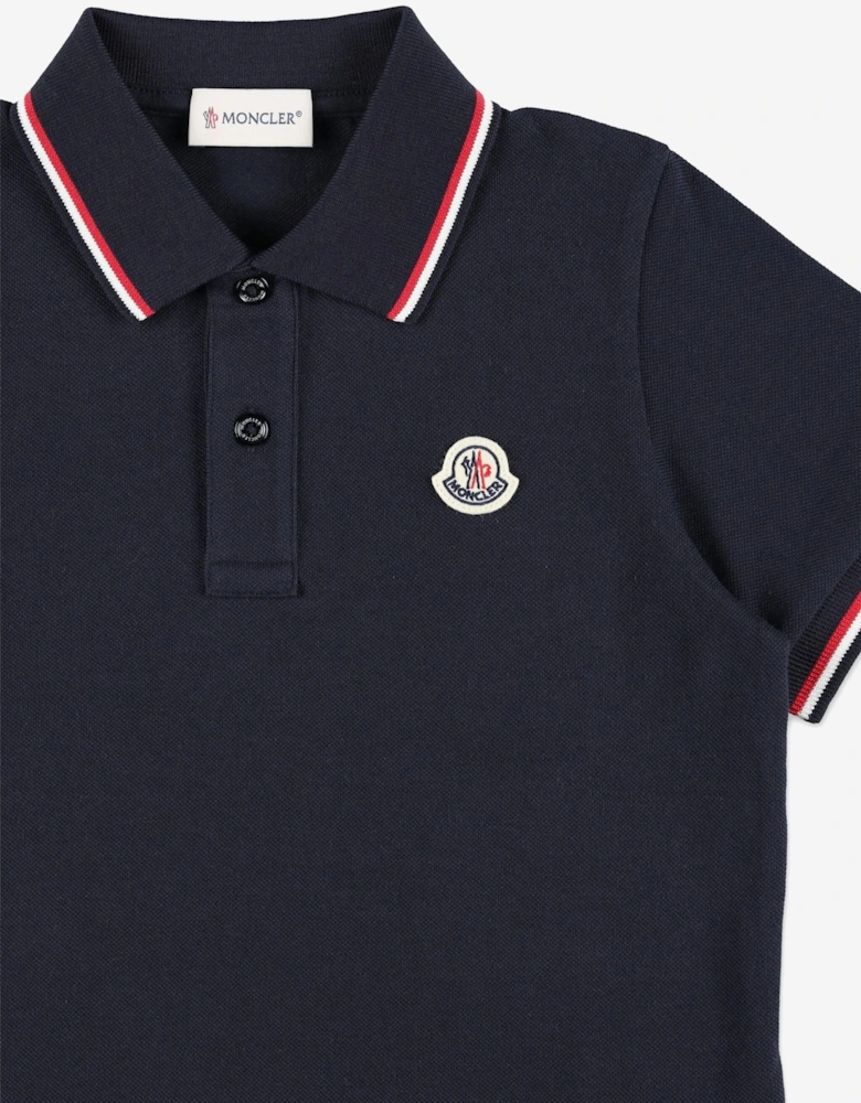 Boys Logo Polo Shirt in Navy