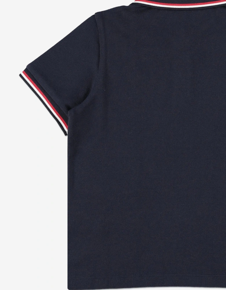 Boys Logo Polo Shirt in Navy