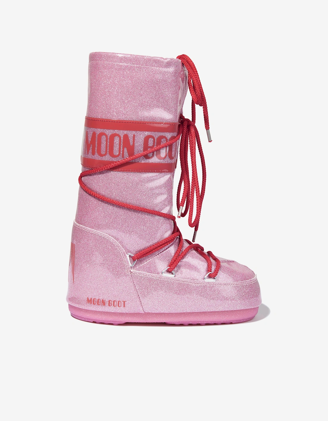 Moon Boot Girls Icon Glitter Snow Boots in Pink, 5 of 4