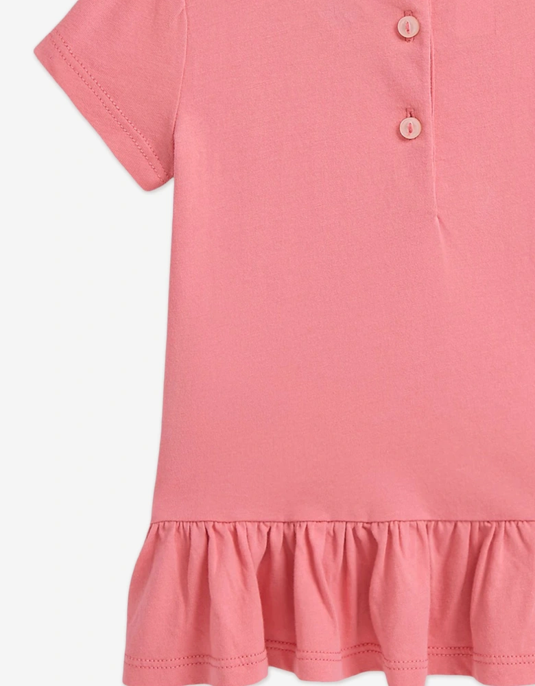 Baby Girl Polo Bear Peplum T-Shirt in Pink