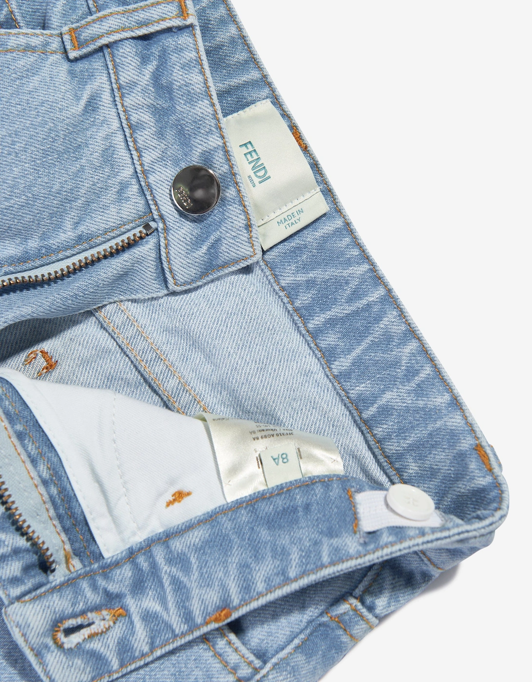 Girls Cargo Baguette Bag Jeans in Blue