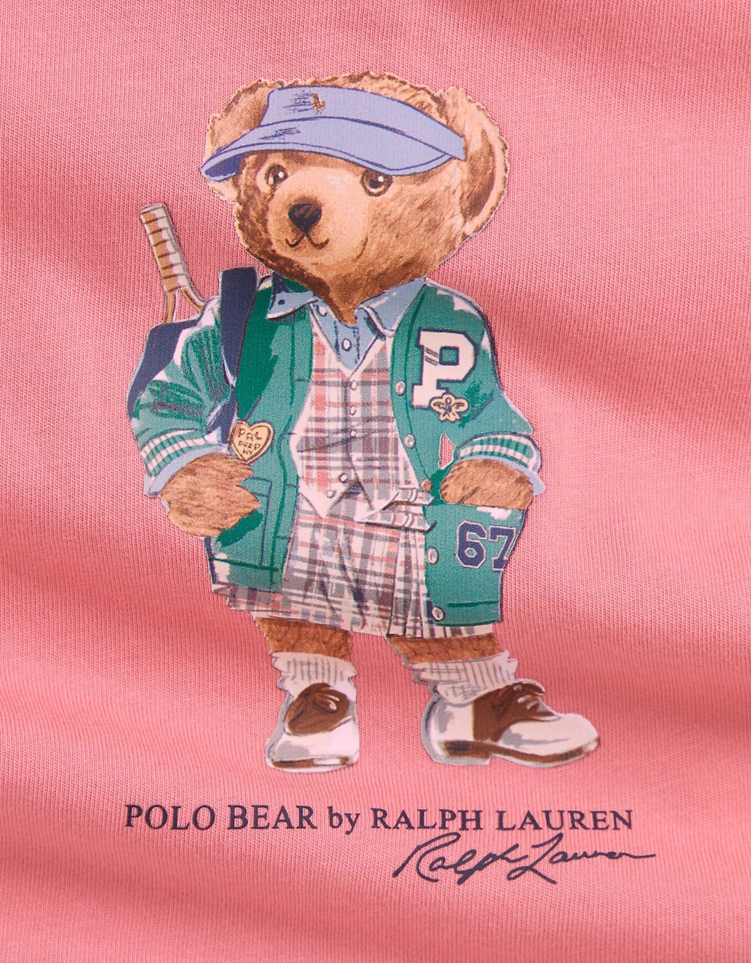 Baby Girl Polo Bear Peplum T-Shirt in Pink
