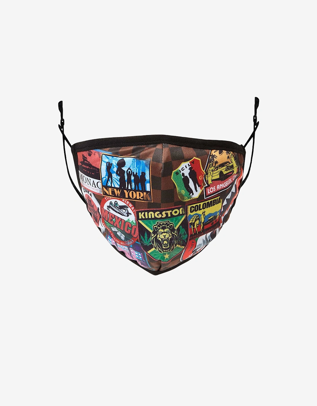 Sprayground Girl's Sprayground Travel Patches Face Mask in Multicolour